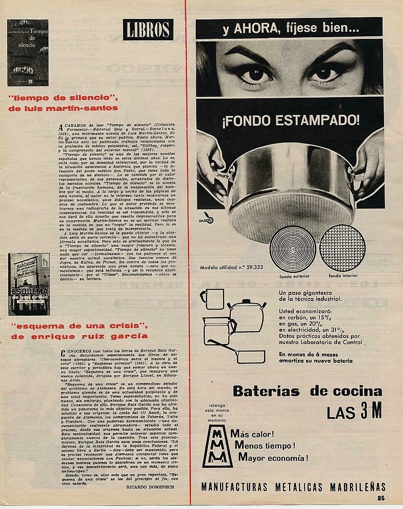 Reseña (1962) de Ricardo Doménech a “Tiempo de Silencio”, de Luis Martín-Santos